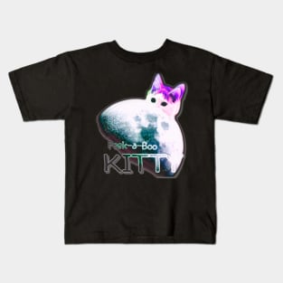 Peek-a-Boo Space Kitty Kids T-Shirt